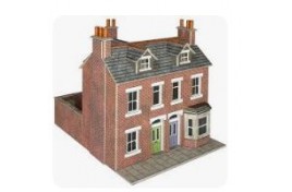 PO300 Terraced Houses - Brick, Card Kit OO Scale